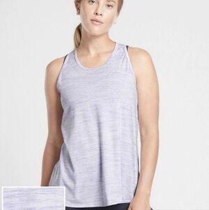 Athleta Tank Womens Tank Top Athletic Racerback Gym Stretch Gray Sz S